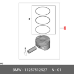 BMW PİSTON M54 B25 0,50 84,50MM MAHLE 11257512527