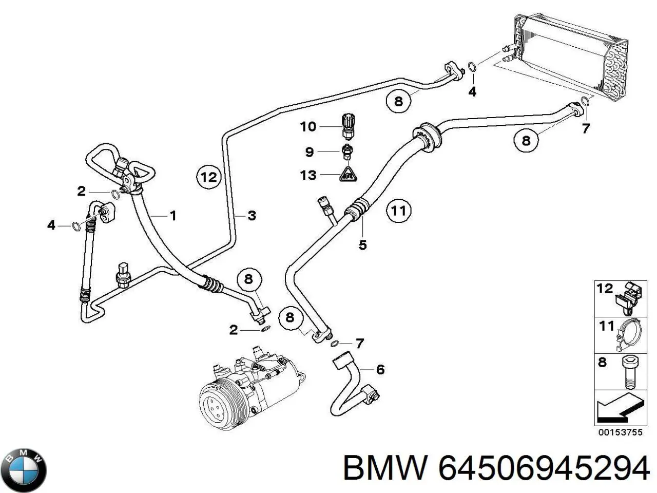 29-1-1.webp BMW KLİMA HORTUMU BTAP X.5 E53 98-06 4 .4 64506945294 - Görsel 1