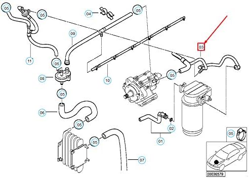41bFjFqzkWL._AC_.jpg BMW MAZOT HORTUMU E39 M57 ORJİNAL 13532248055 - Görsel 1