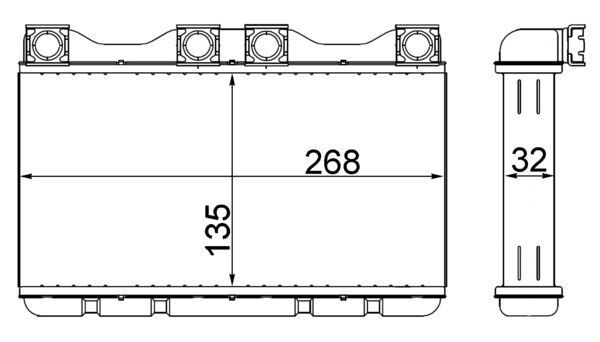 43-3.jpg BMW KALORİFER RADYATÖRÜ E38 MAHLE BEHR 64118372190 - Görsel 1