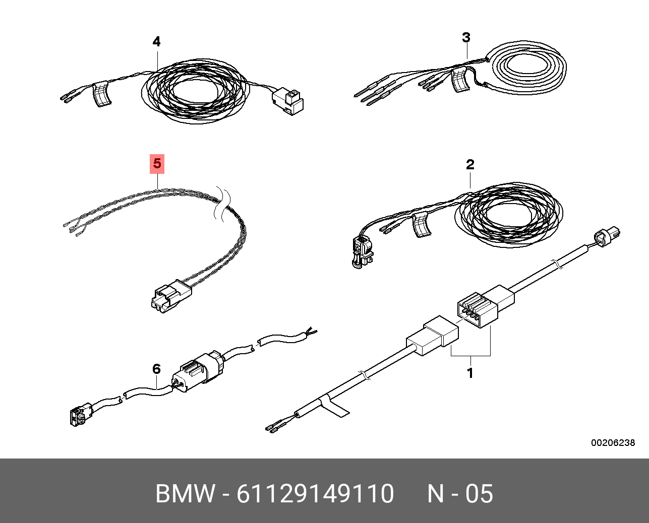 48.png BMW AIRBAG KABLOSU E70 ORJİNAL 61129149110 - Görsel 1