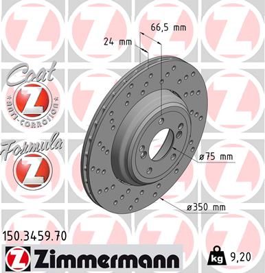 59-5.jpg BMW DİSK E90 M3 ARKA SOL ZİMMERMAN 34212283387 - Görsel 1