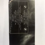 BMW KAPUT ETİKETİ E60 ORJİNAL 64506917364