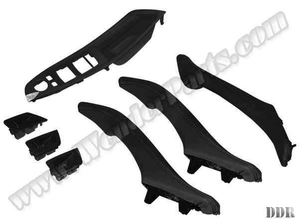 623 51417225861 İÇ KAPI KOLU SETİ DERİ KAPLAMA SİYAH 7 AD.WENDER S.5 F10 S.5 F10 LCI BMW279101 - Görsel 1