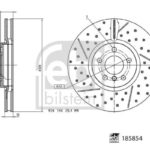 BMW DİSK R54-R55-R56-R57 ÖN DELİKLİ FEBİ DİSK 34106864133