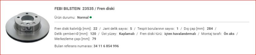 WRqRtel4TkAu53857L0QVw.jpg BMW E87-F20 ÖN DİSK (ADET) 34116854996 - Görsel 1
