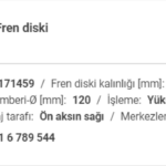 BMW F01-F02-F07 (7.50İ) ÖN FREN DİSK SAĞ 34106898732