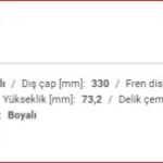 BMW F22-F30-F32 ÖN FREN DİSK TAKIM 34116792221