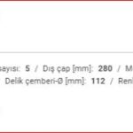 BMW F40-F45-F48 MINI F60 ARKA FREN DİSKİ TAKIM 34216799367
