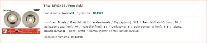 qt5xqXvEqcWdKnCirfxyoms3rVW4T5iywTO65dOJGGg.jpg BMW E65 ÖN DİSK ADET 34116750267 - Görsel 1