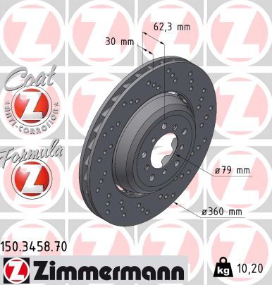 BMW E92-E93 M3 ÖN DİSK SAĞ 34112283802 BMW E92-E93 M3 Ön Disk Sağ 34112283802