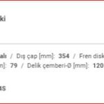 RANGE ROVER VOGUE ARKA DİSK TAKIMI LR017804 / LR031844