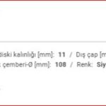 RANGE ROVER EVOQUE ARKA DİSK TAKIMI LR027123